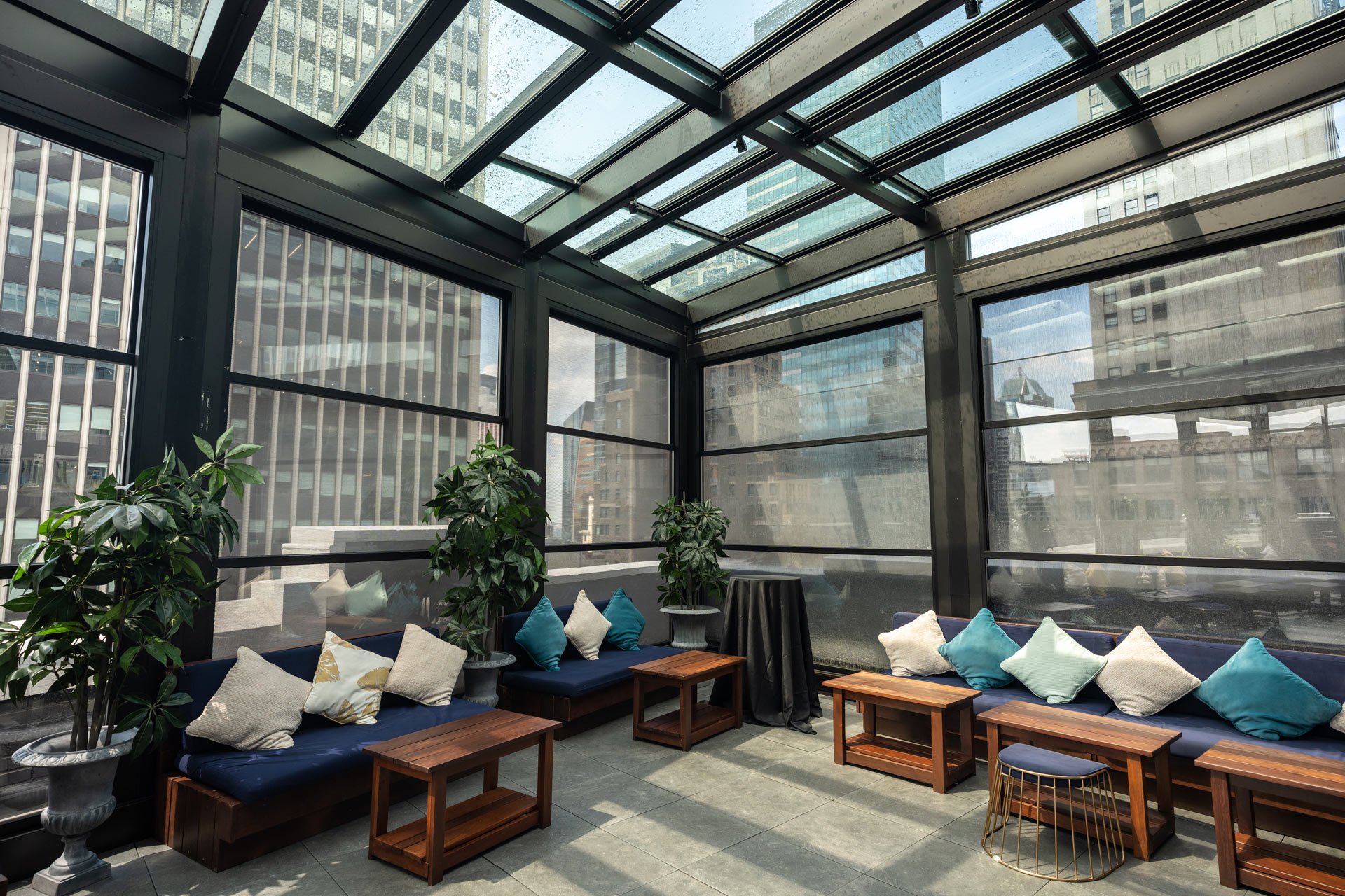 Project Elsie Rooftop, Manhattan, NY Pergola Roof