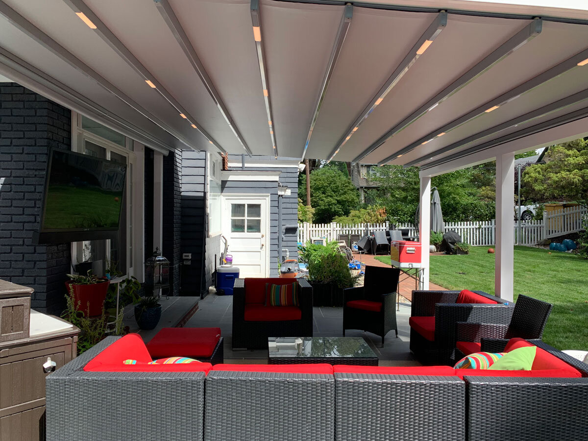 Pergola Retractable Canopy, Avantgarde and Elegant